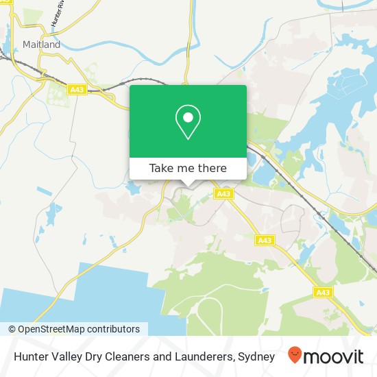 Mapa Hunter Valley Dry Cleaners and Launderers