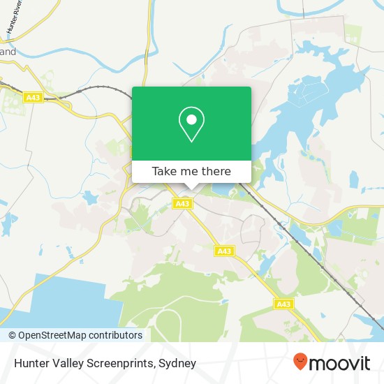 Mapa Hunter Valley Screenprints
