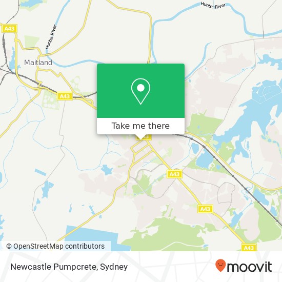 Newcastle Pumpcrete map