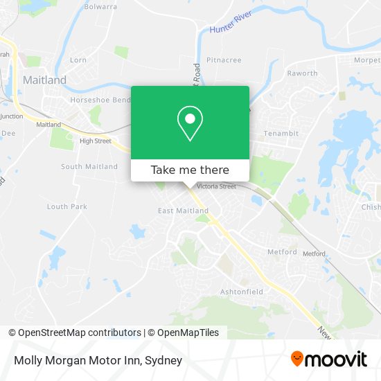 Mapa Molly Morgan Motor Inn