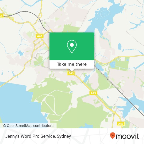 Mapa Jenny's Word Pro Service