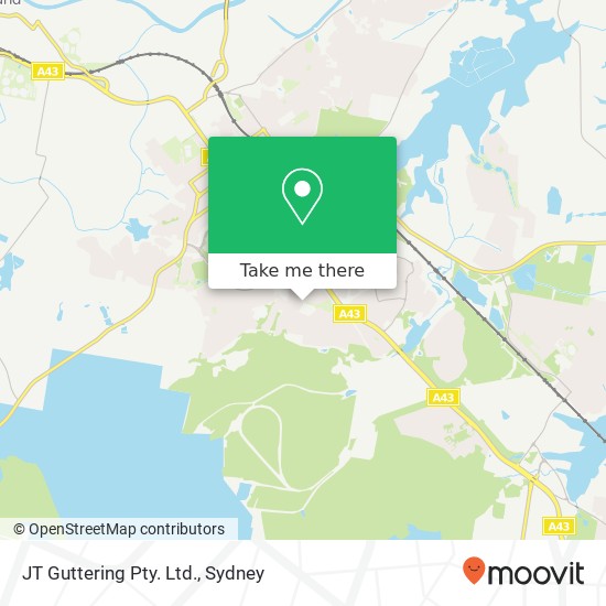 JT Guttering Pty. Ltd. map