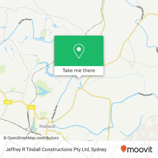 Mapa Jeffrey R Tindall Constructions Pty Ltd