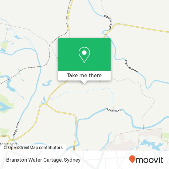 Branxton Water Cartage map
