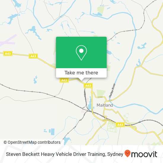 Steven Beckett Heavy Vehicle Driver Training map