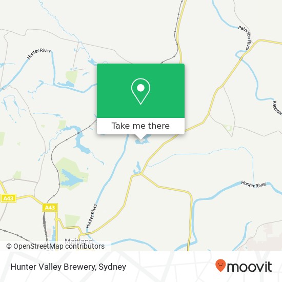 Hunter Valley Brewery map