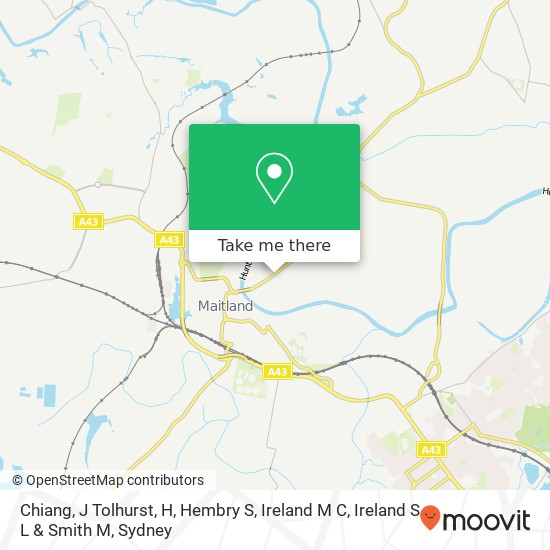 Chiang, J Tolhurst, H, Hembry S, Ireland M C, Ireland S L & Smith M map