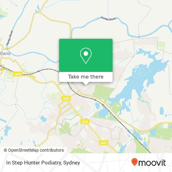 In Step Hunter Podiatry map