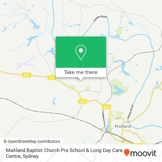 Mapa Maitland Baptist Church Pre School & Long Day Care Centre