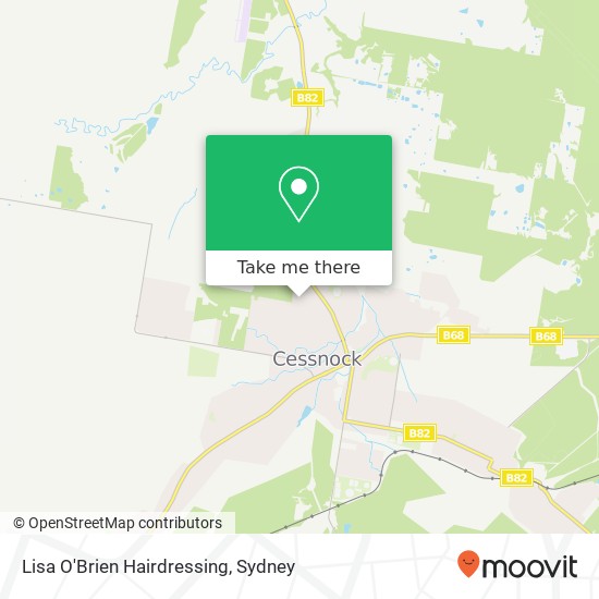 Lisa O'Brien Hairdressing map