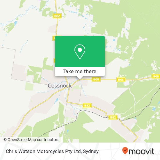 Chris Watson Motorcycles Pty Ltd map