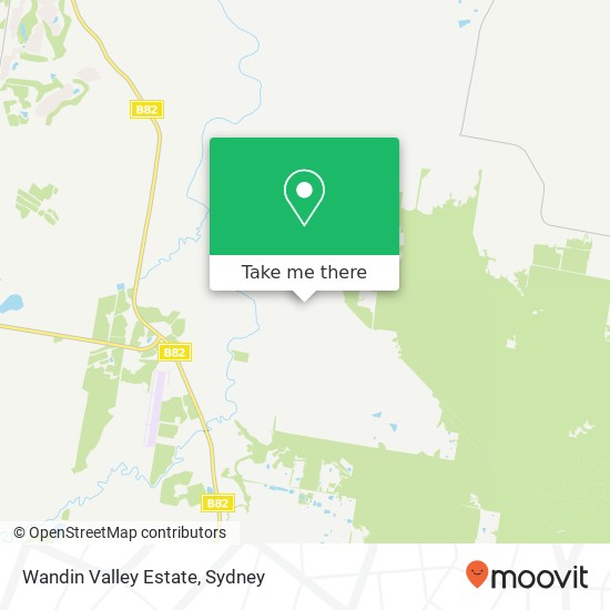 Mapa Wandin Valley Estate