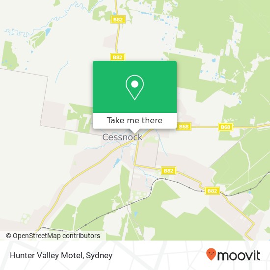 Hunter Valley Motel map
