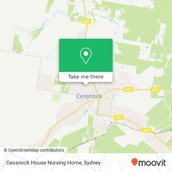 Mapa Cessnock House Nursing Home