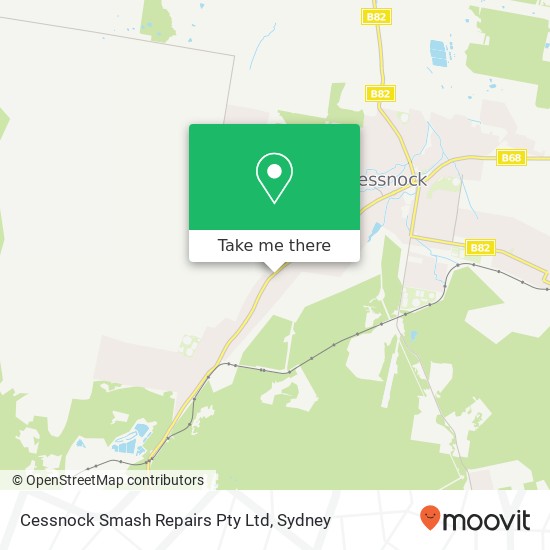 Mapa Cessnock Smash Repairs Pty Ltd