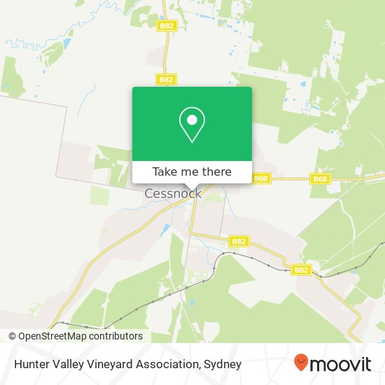 Hunter Valley Vineyard Association map