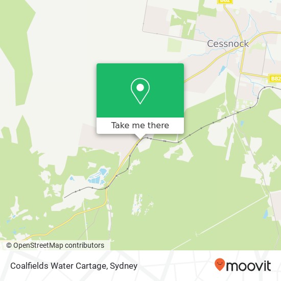 Coalfields Water Cartage map