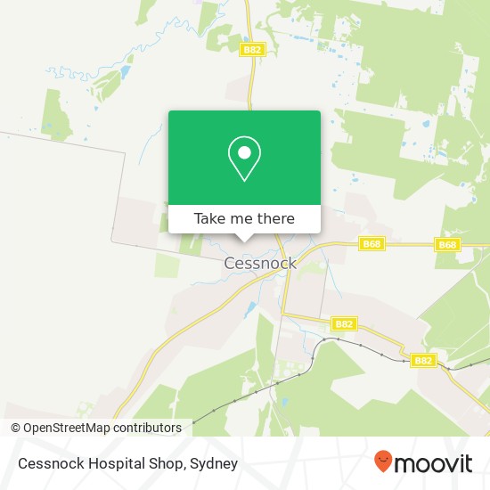 Cessnock Hospital Shop map