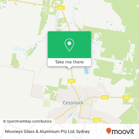 Mooneys Glass & Aluminium Pty Ltd map