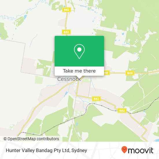 Hunter Valley Bandag Pty Ltd map