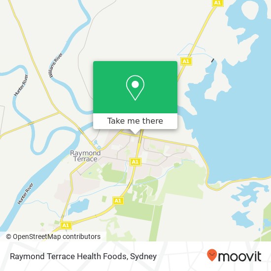 Raymond Terrace Health Foods map