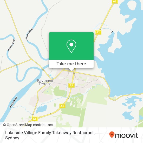 Mapa Lakeside Village Family Takeaway Restaurant