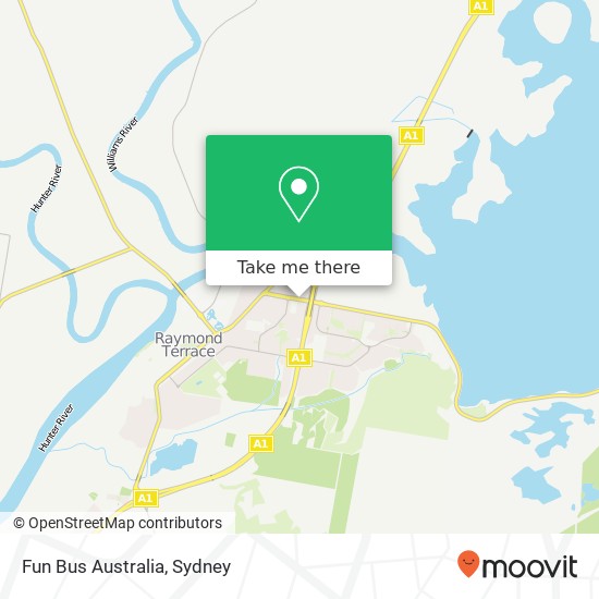 Mapa Fun Bus Australia