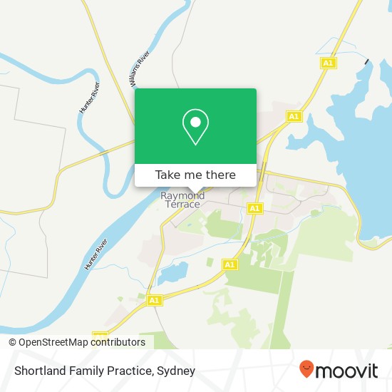 Mapa Shortland Family Practice