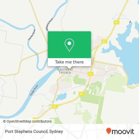 Mapa Port Stephens Council