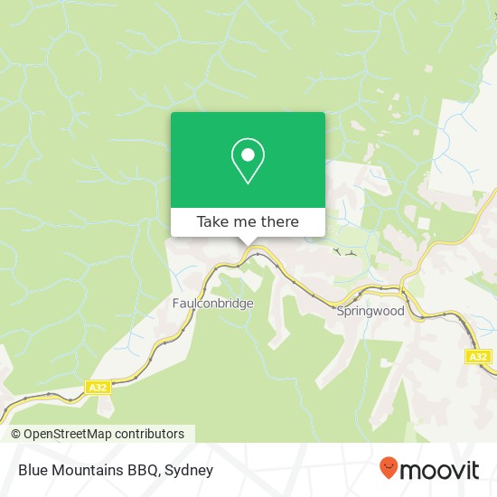 Blue Mountains BBQ map