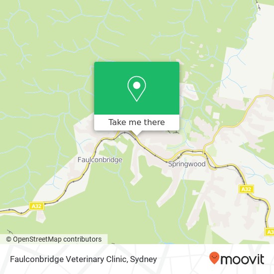 Mapa Faulconbridge Veterinary Clinic