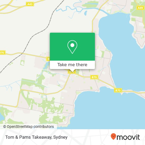 Tom & Pams Takeaway map