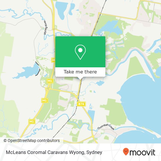 McLeans Coromal Caravans Wyong map