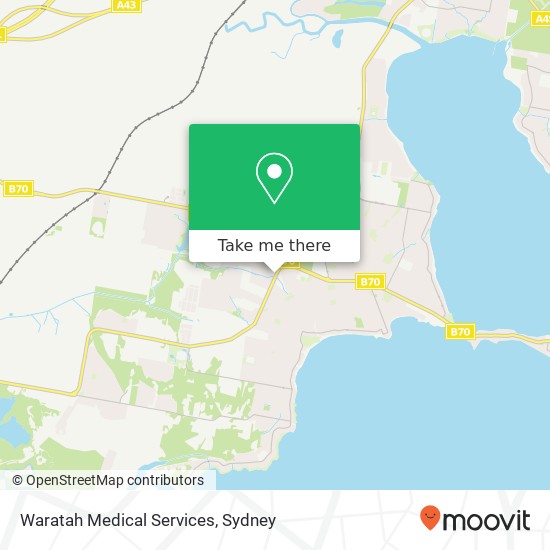 Mapa Waratah Medical Services
