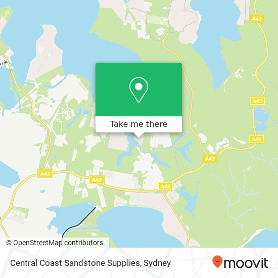 Mapa Central Coast Sandstone Supplies