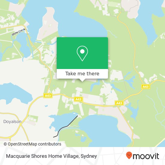 Macquarie Shores Home Village map