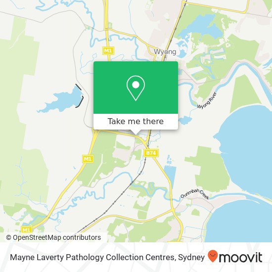 Mapa Mayne Laverty Pathology Collection Centres