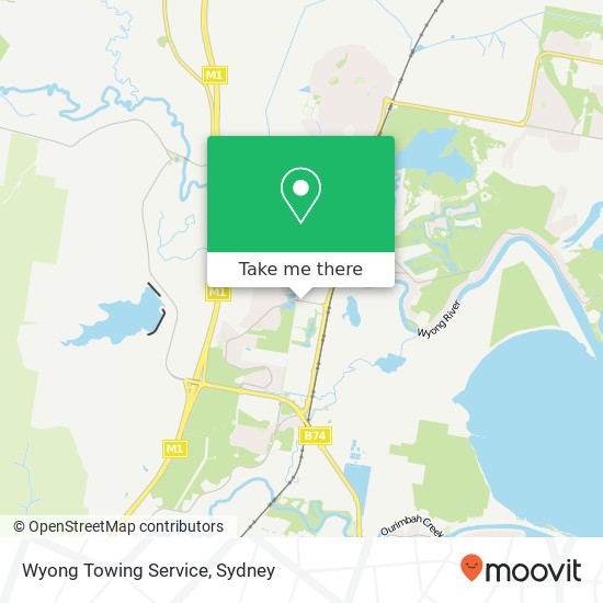 Wyong Towing Service map