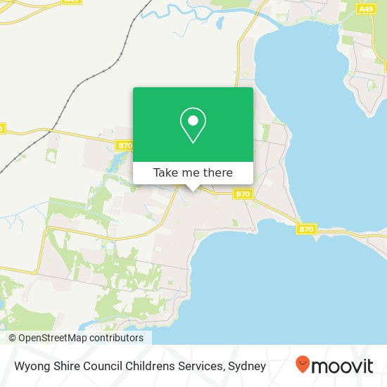 Mapa Wyong Shire Council Childrens Services