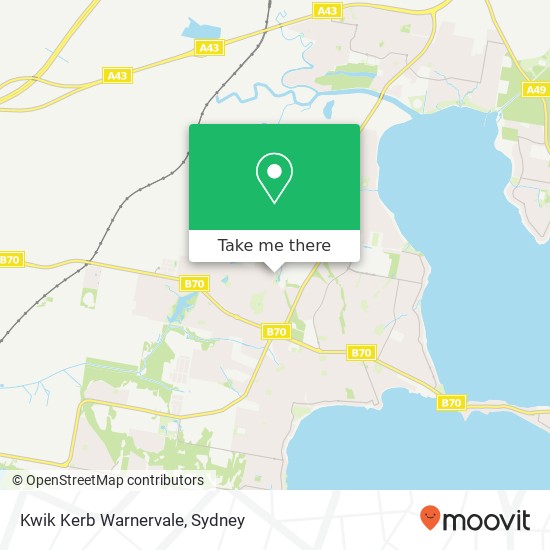 Kwik Kerb Warnervale map