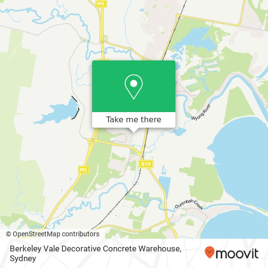 Berkeley Vale Decorative Concrete Warehouse map