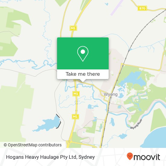Mapa Hogans Heavy Haulage Pty Ltd