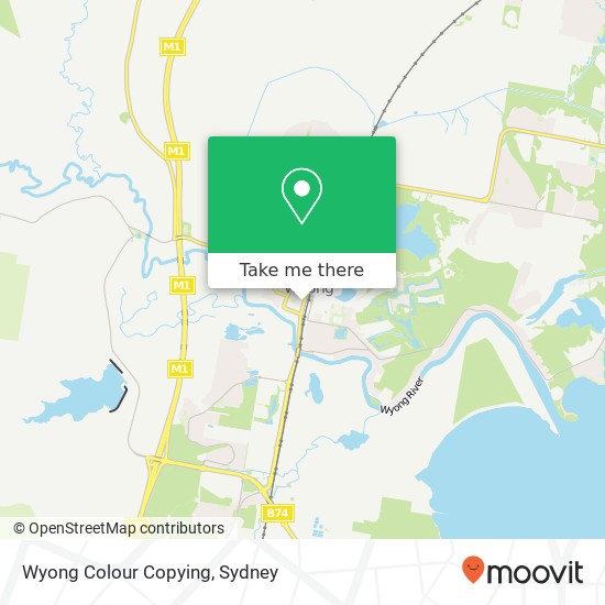 Mapa Wyong Colour Copying