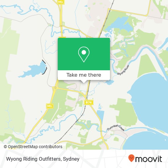 Wyong Riding Outfitters map