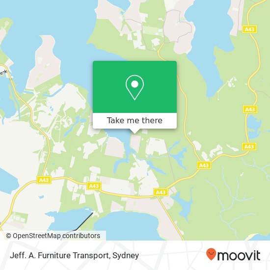 Mapa Jeff. A. Furniture Transport