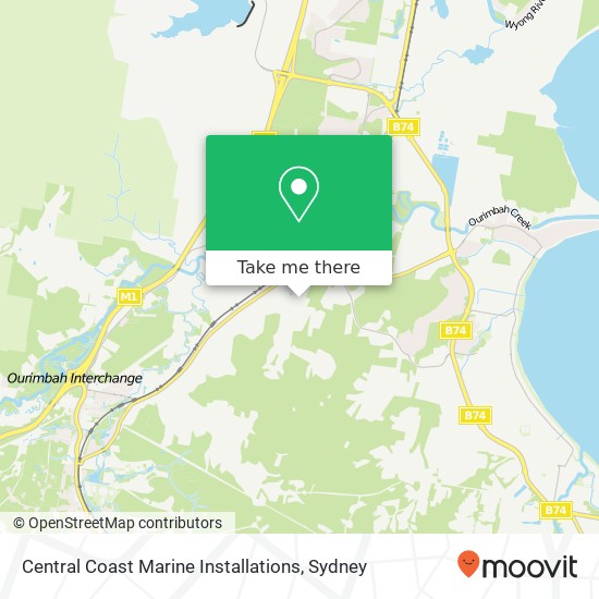 Mapa Central Coast Marine Installations