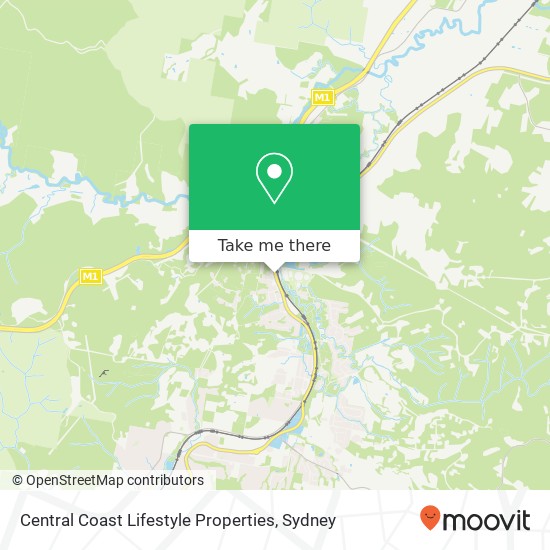 Central Coast Lifestyle Properties map