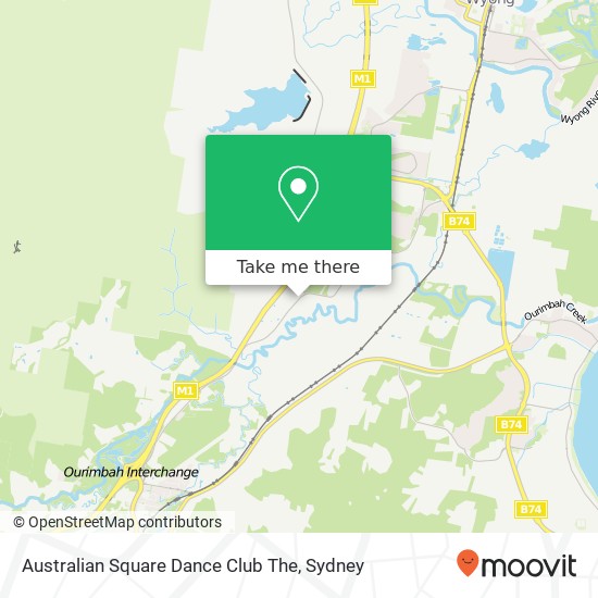 Mapa Australian Square Dance Club The