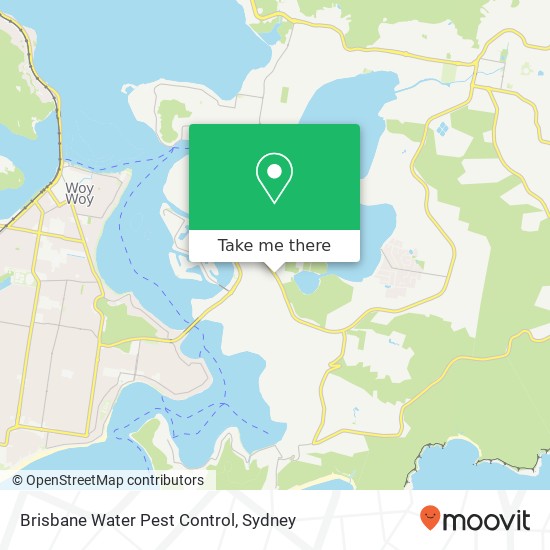 Mapa Brisbane Water Pest Control