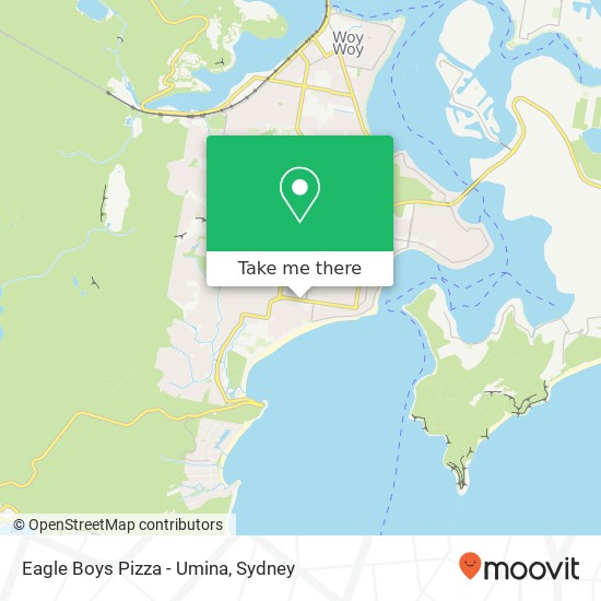 Mapa Eagle Boys Pizza - Umina